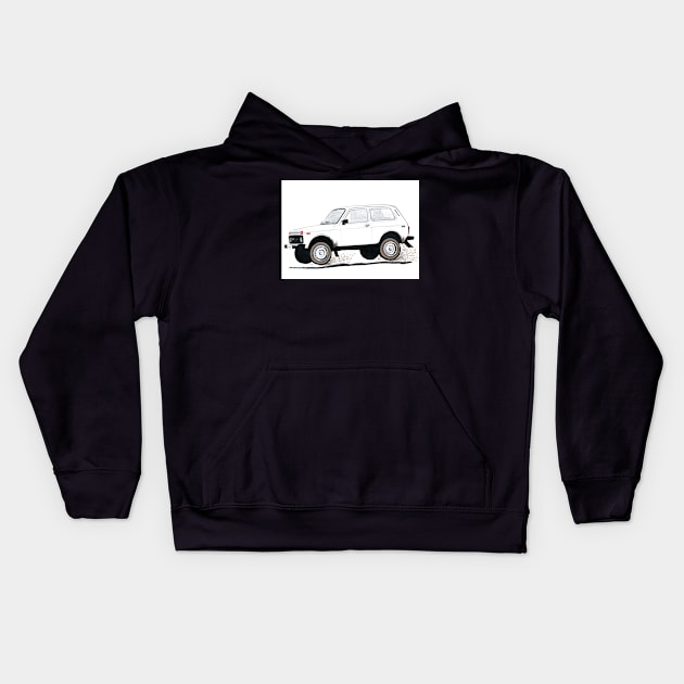 Lada Niva Kids Hoodie by marryslinter